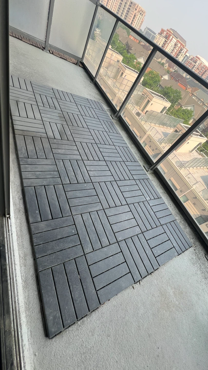 Deck Tiles - Dark Grey Interlocking Patio Flooring - photo 4