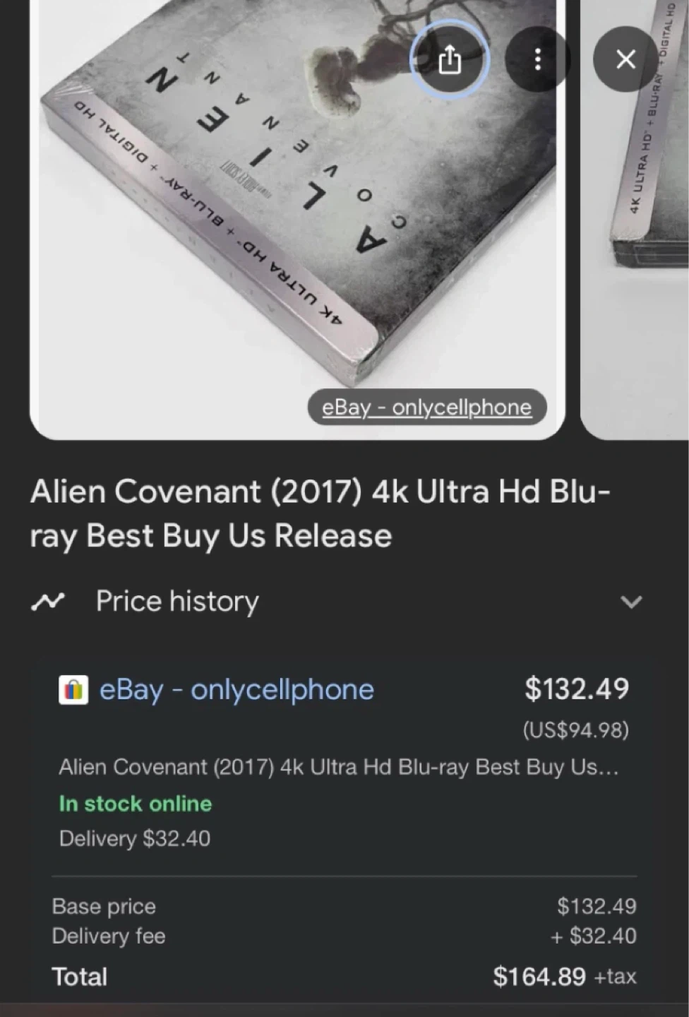 Alien Covenant 4K + Bluray Steelbook - photo 2