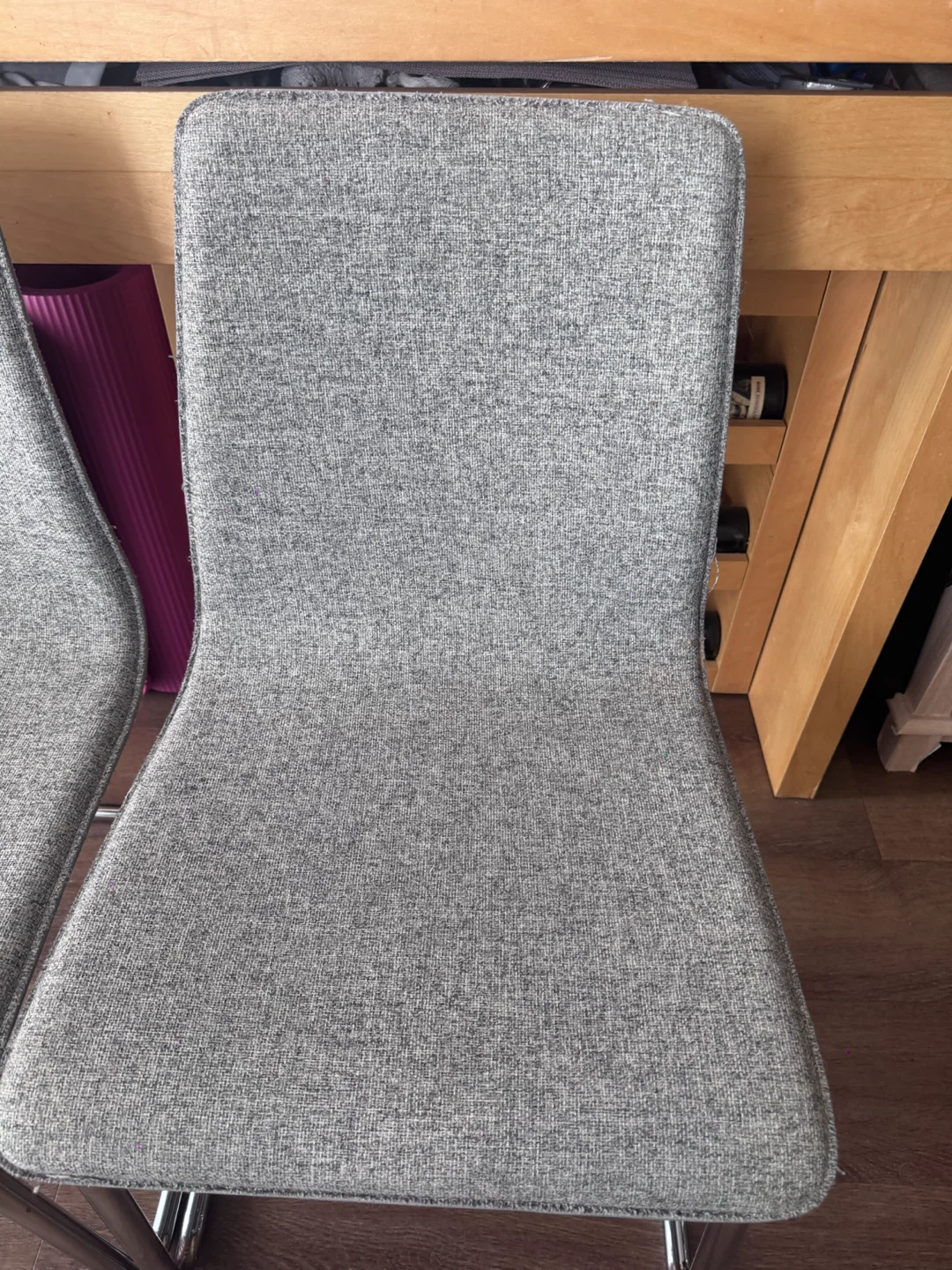 Grey Upholstered Dining Chairs (Set of 2)