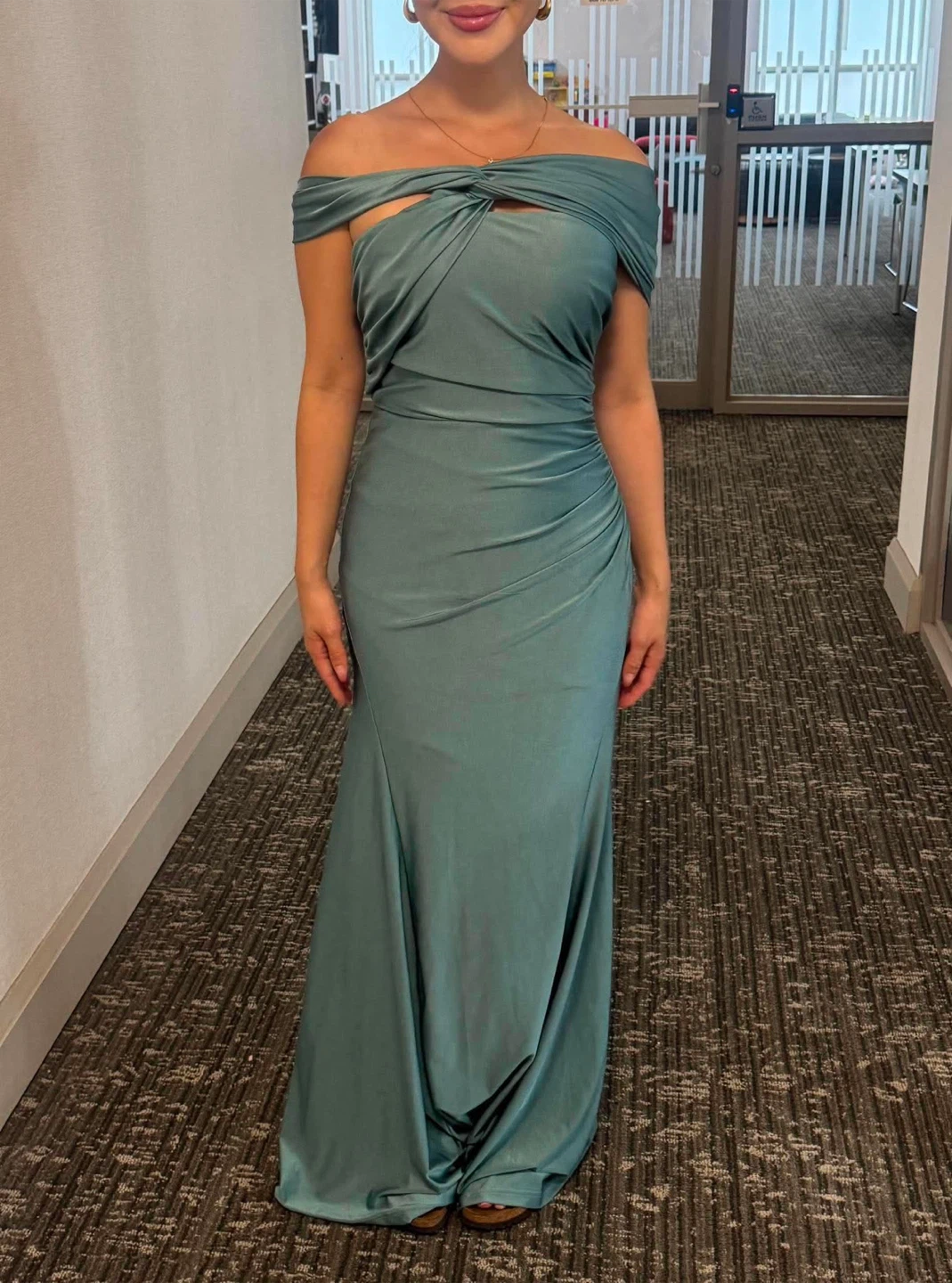 Green dress worn once for wedding