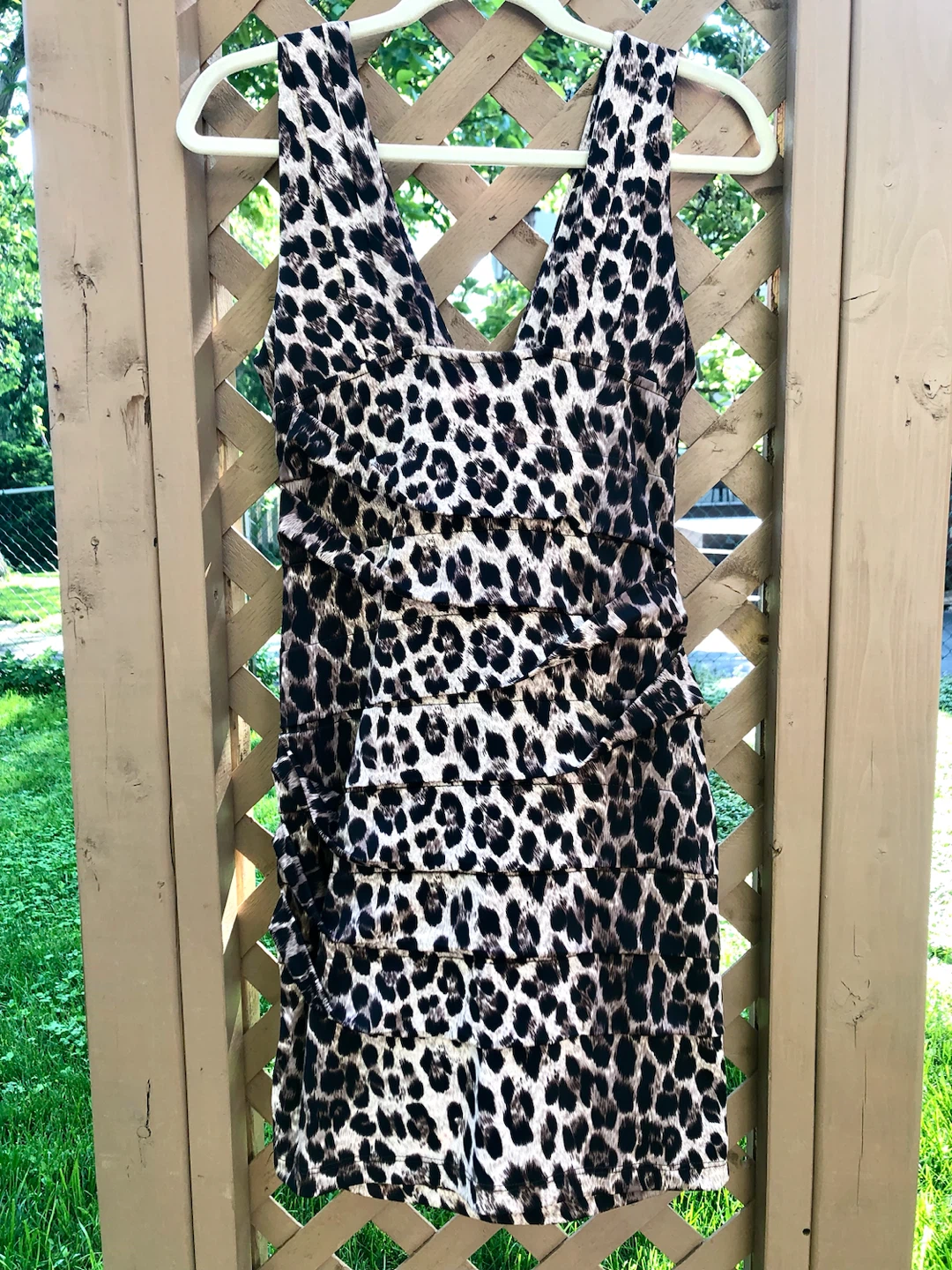 Leopard Print Ruffled Mini Dress - photo 2