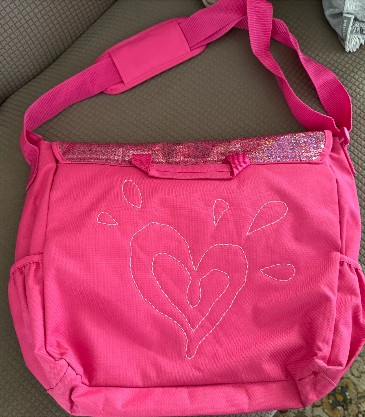 Justice Pink Sequin Star Messenger Bag - photo 2