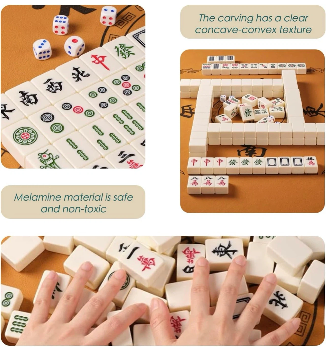 Mahjong Set with Felt Bag and Dice - photo 5