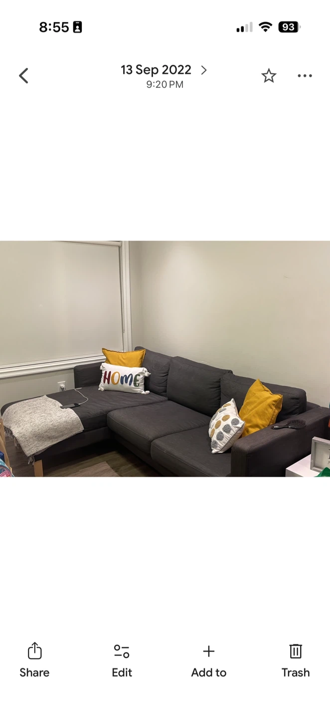 Dark Grey Sectional Sofa - photo 2