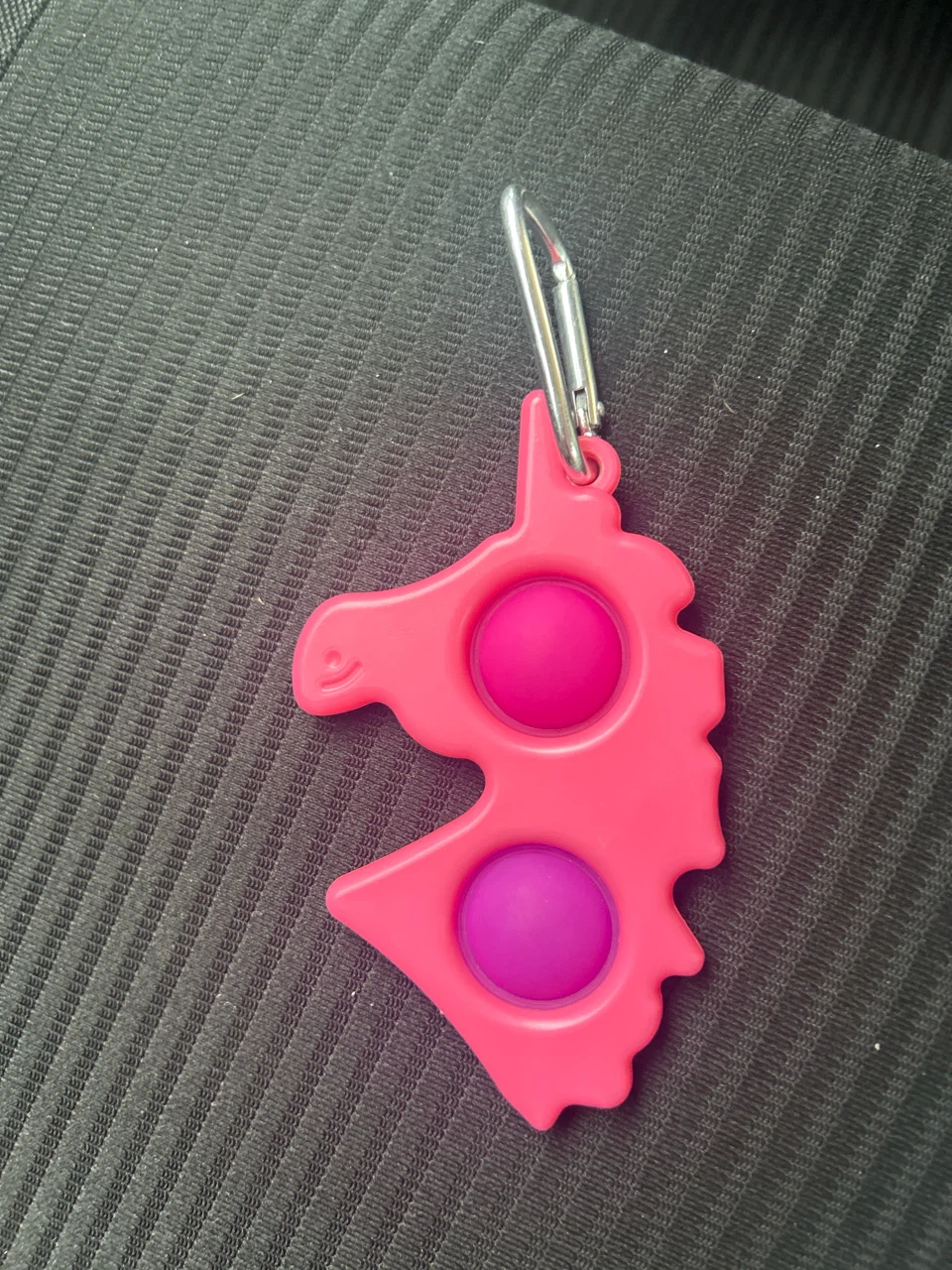 Pink Unicorn Pop-It Keychain Fidget Toy