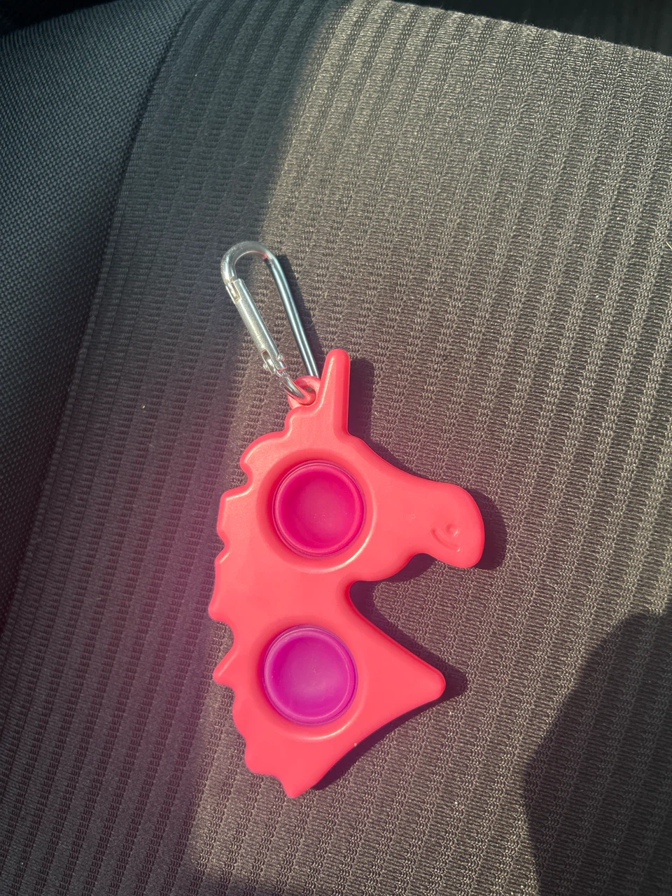 Pink Unicorn Pop-It Keychain Fidget Toy - photo 2
