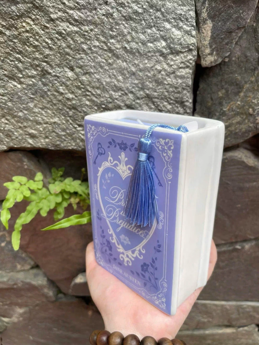 BOOK CANDLES- ROSE & VIOLET PURPLE
