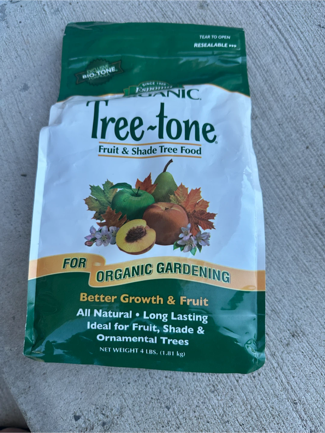 Espoma Organic Tree-tone Fruit & Shade Tree Food, 4 Lb