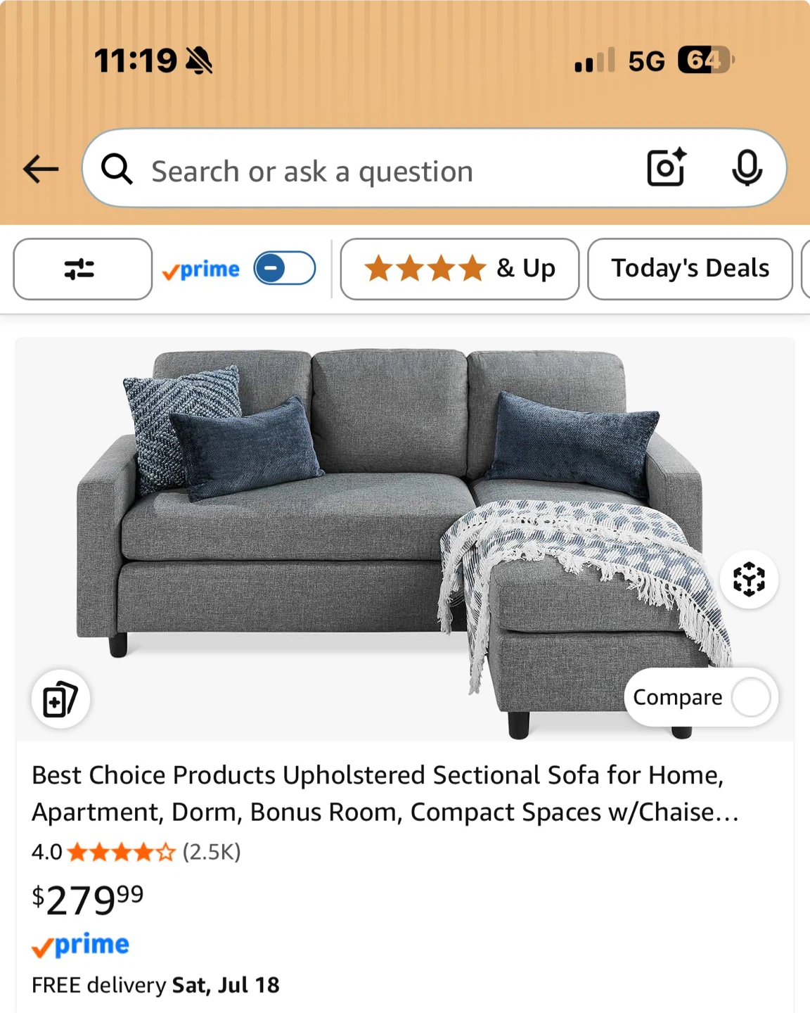Best Choice Products Sectional Sofa with Chaise - photo 4