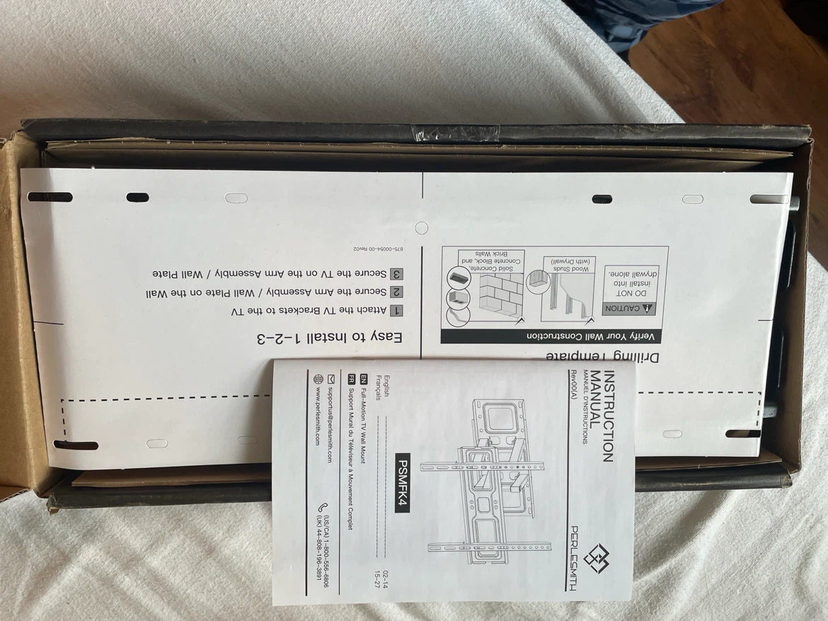 PERLESMITH full-motion TV wall mount. - photo 4