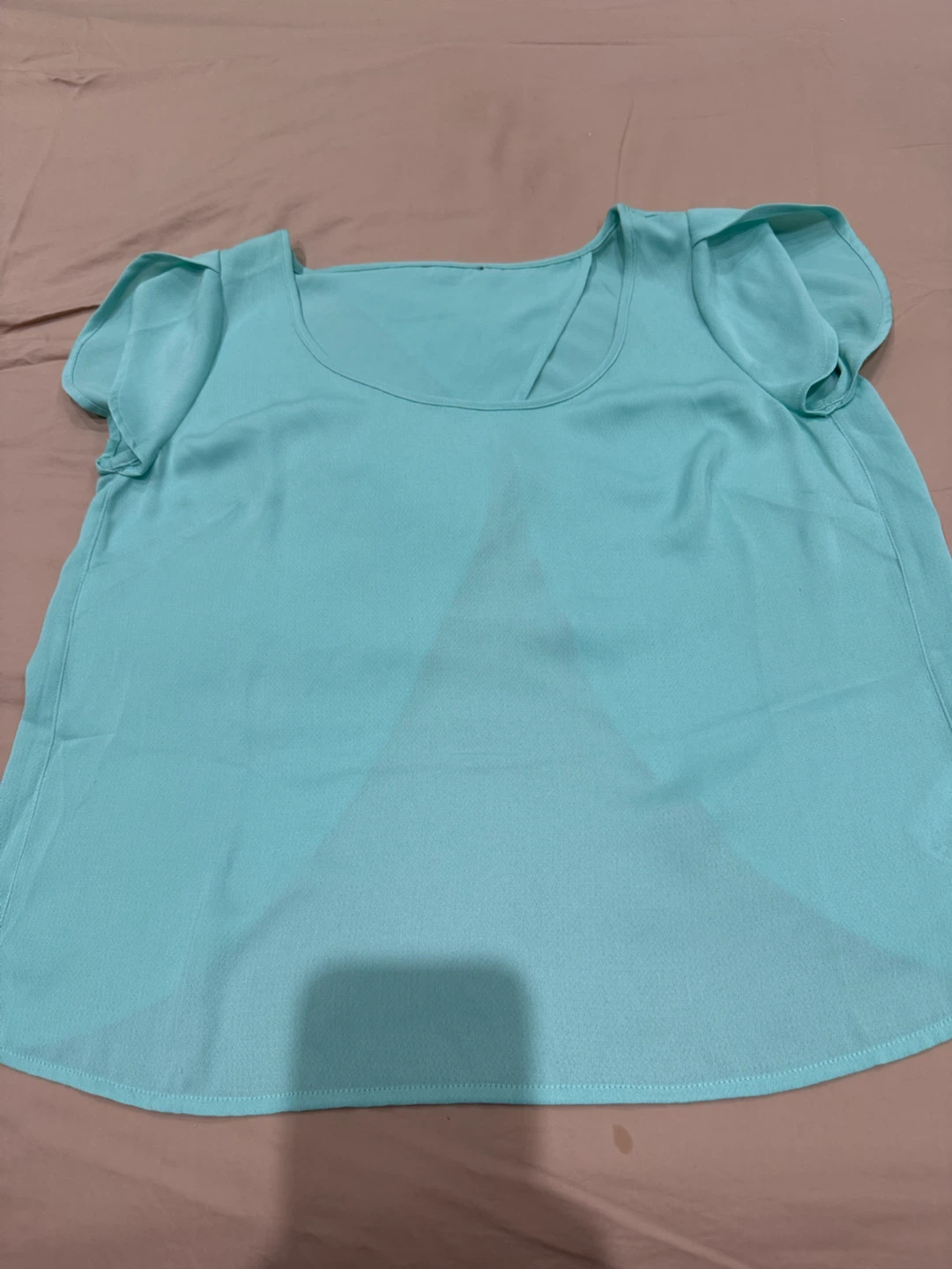 Guess Blue Flutter Sleeve Top