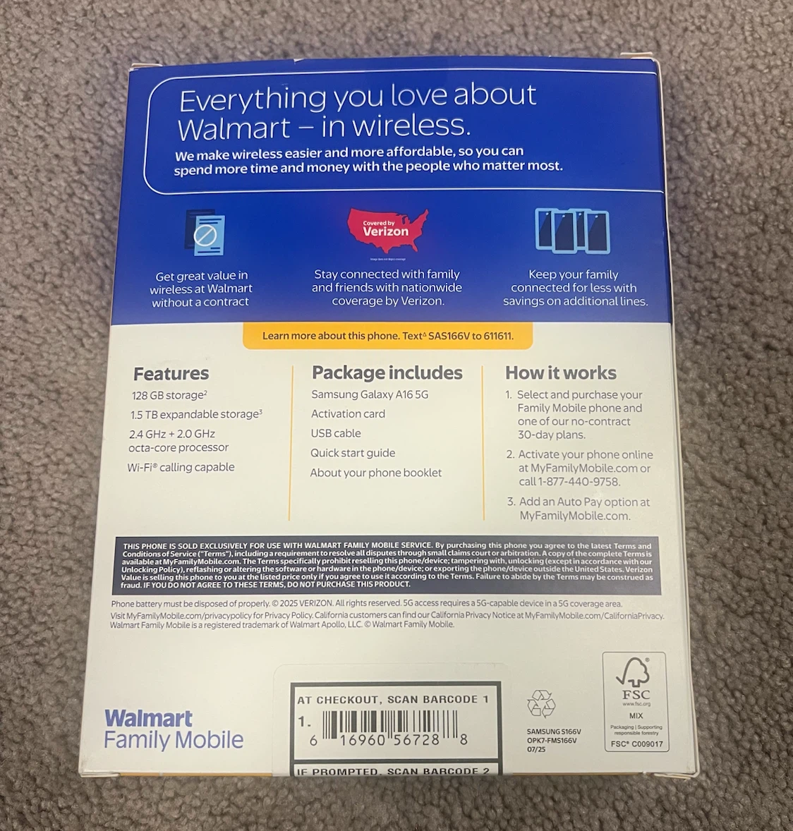Samsung Galaxy A16 5G Walmart Family Mobile Phone - photo 2