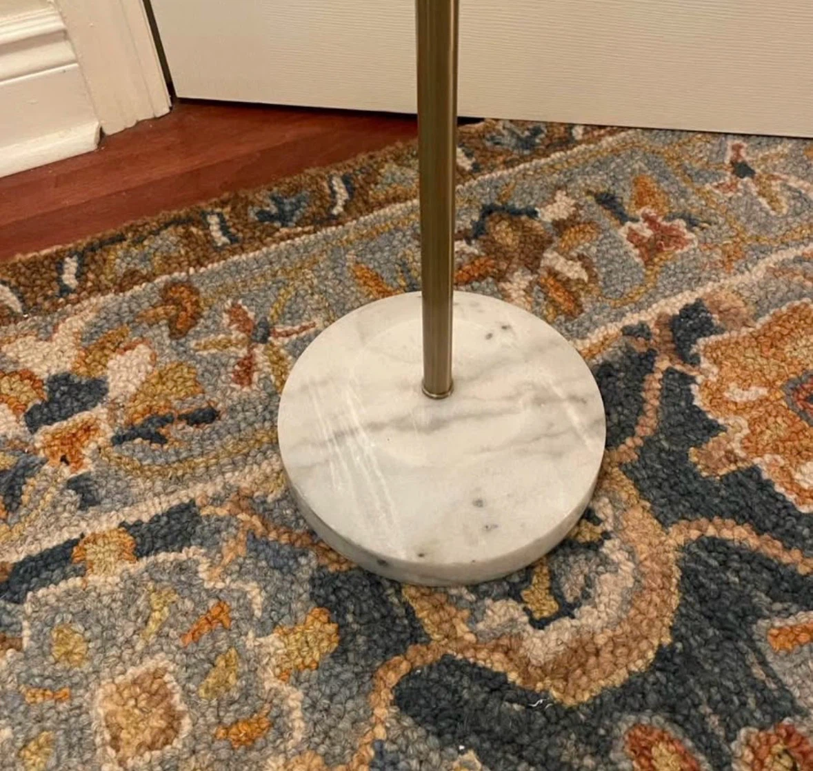 Solid gold lamp with marble base - 5ft height - photo 2