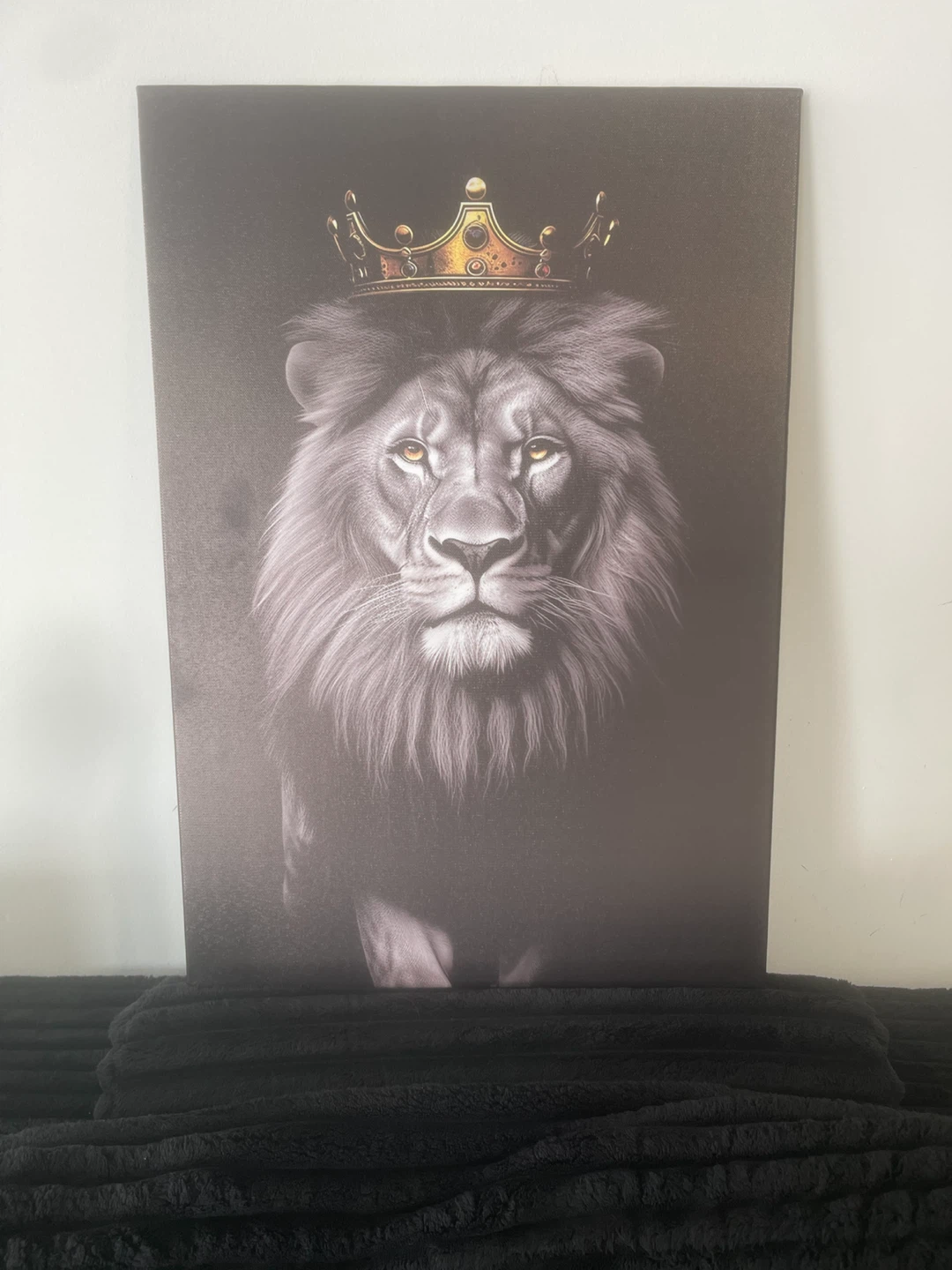 Canvas Wall Art - Lion with Crown - photo 2
