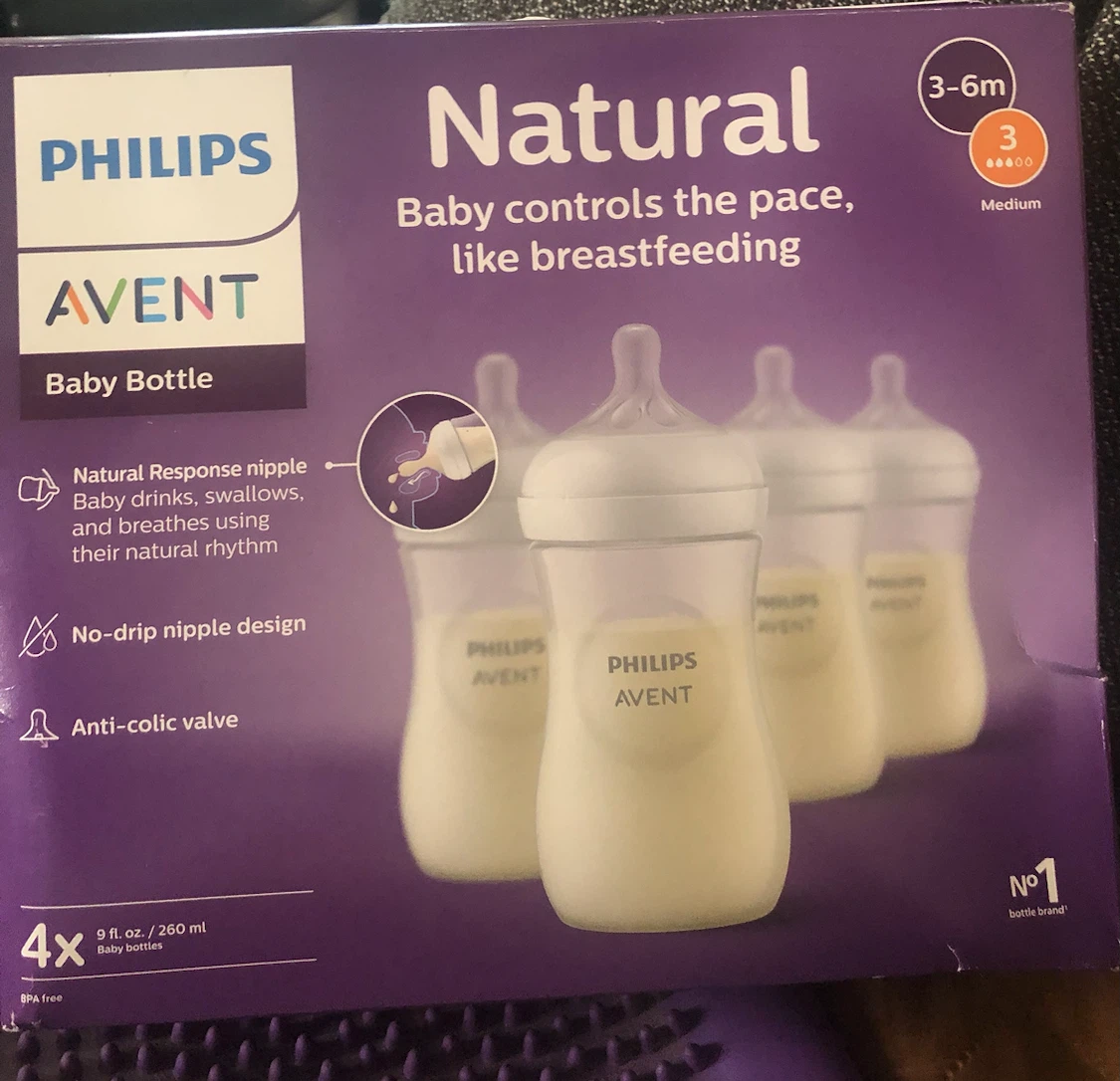 Philips Avent Natural Baby Bottles - 4 Pack