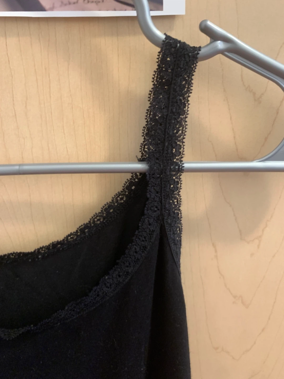 Size S Black Lace-Trim Camisole Tank Top - Layering Essential - photo 2