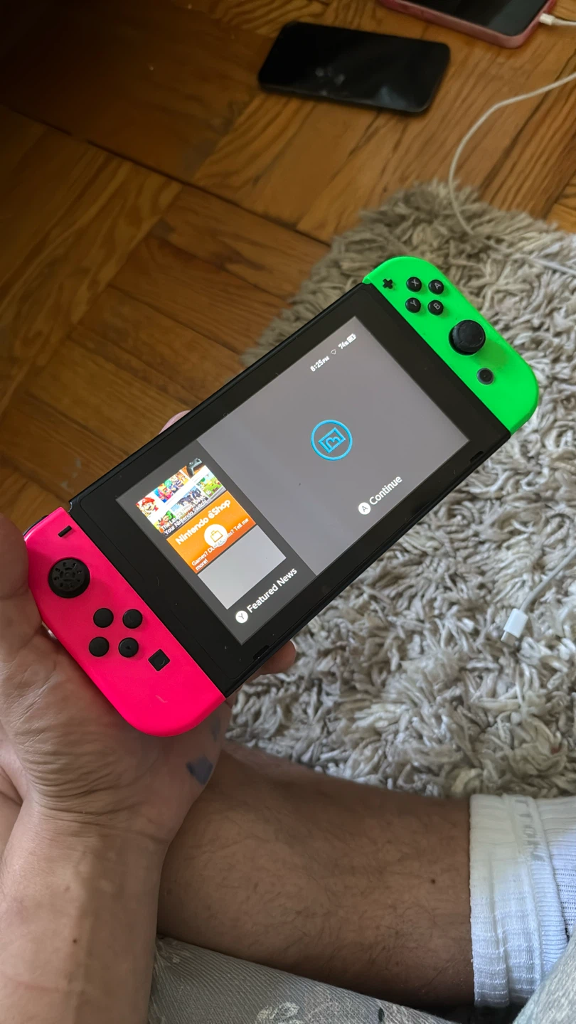 Nintendo Switch Neon Pink and Green Joy-Con Controllers - photo 2