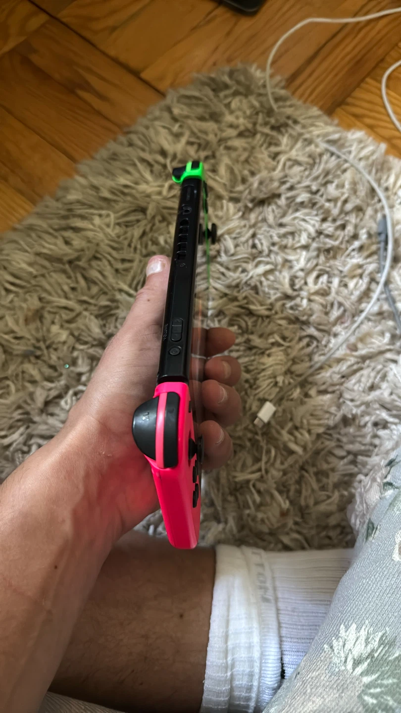 Nintendo Switch Neon Pink and Green Joy-Con Controllers - photo 3