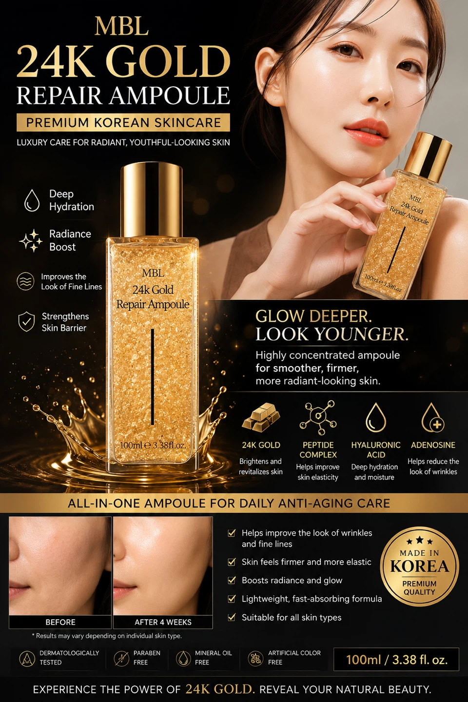 MBL 24K Gold Repair Ampoule - Premium Korean Skincare - photo 2
