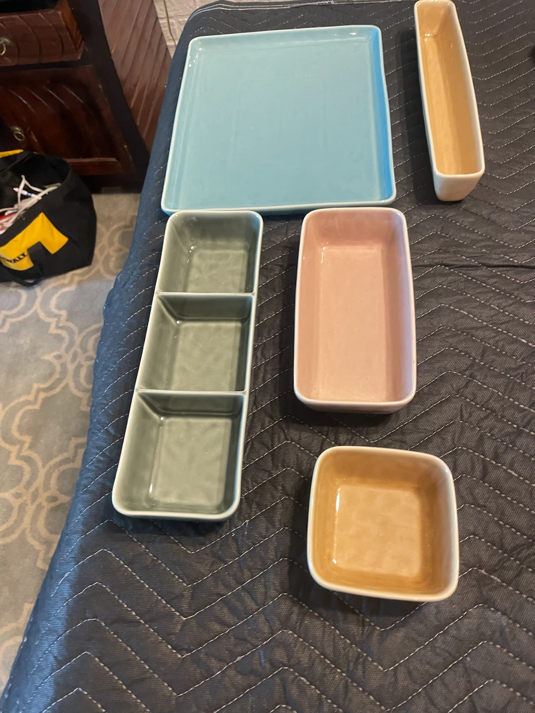 Ceramic tea set and serving trays - photo 4
