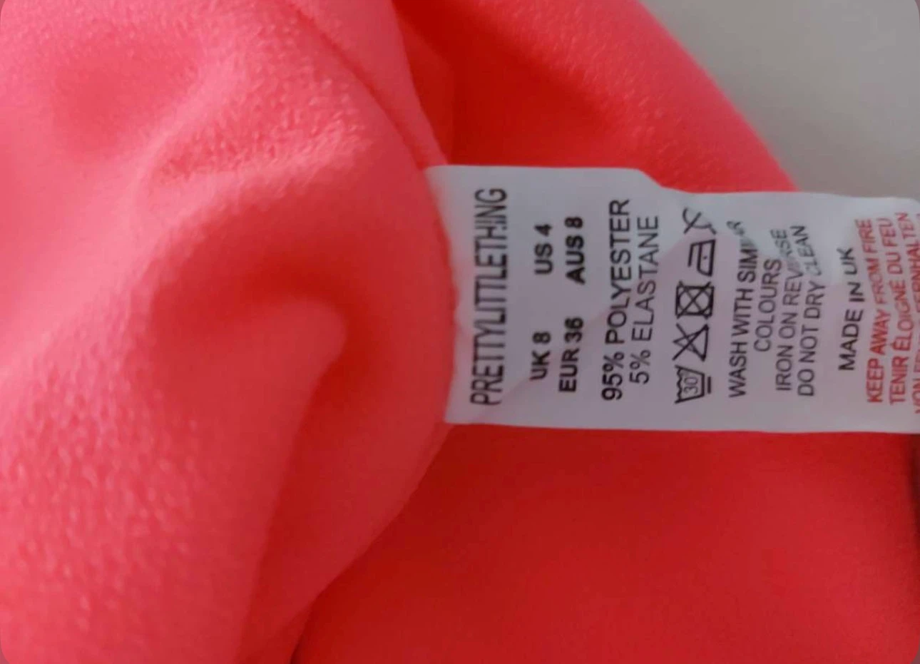 PrettyLittleThing Neon Pink Crop Top & Skirt Set - photo 2
