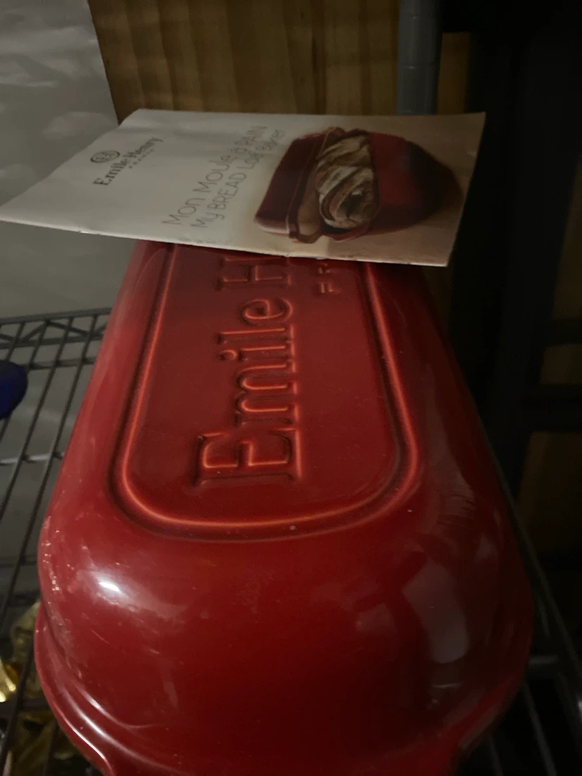 Emile Henry Red Ceramic Bread Loaf Baker