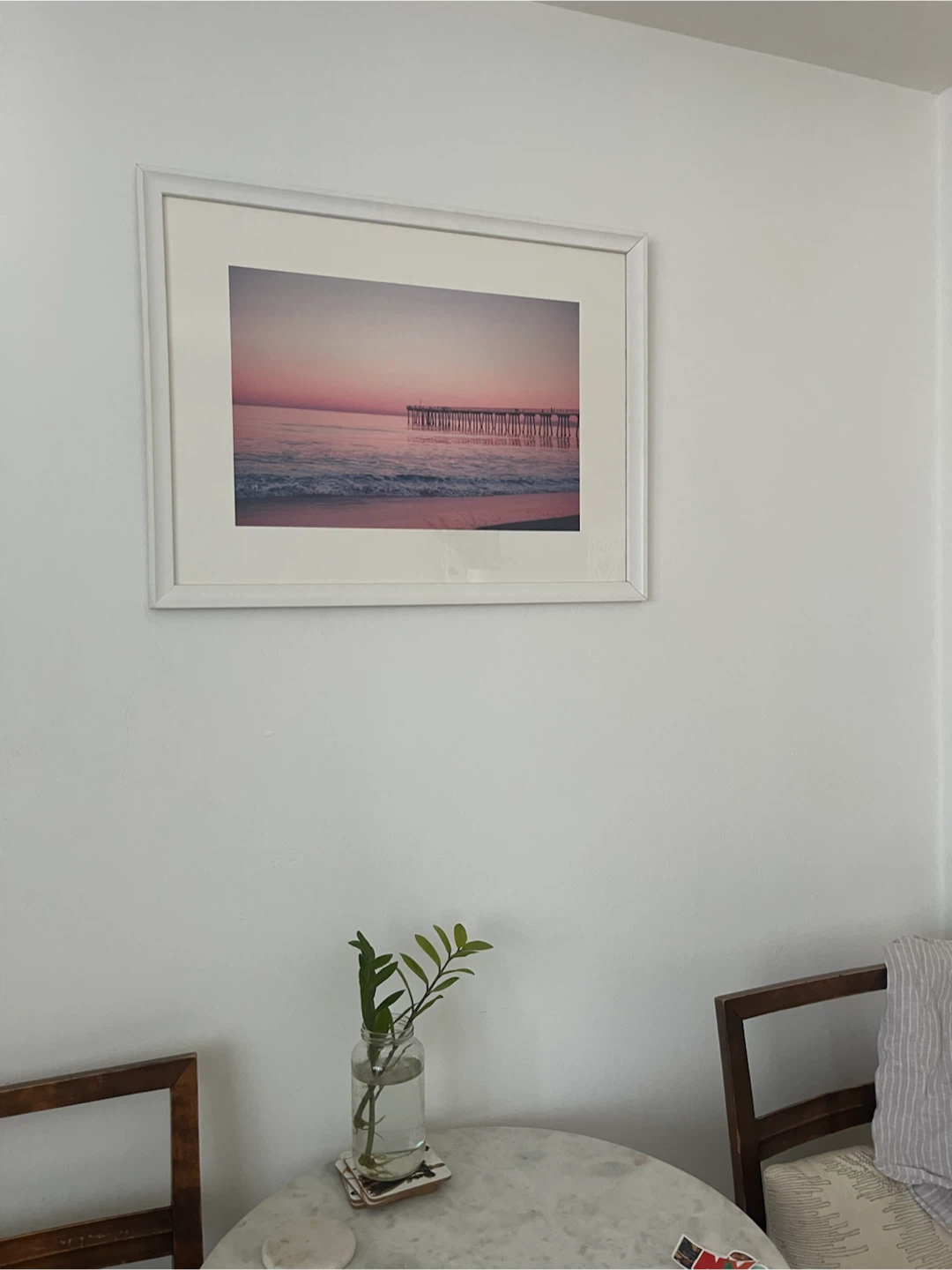 Framed Beach Pier Sunset Wall Art - photo 2