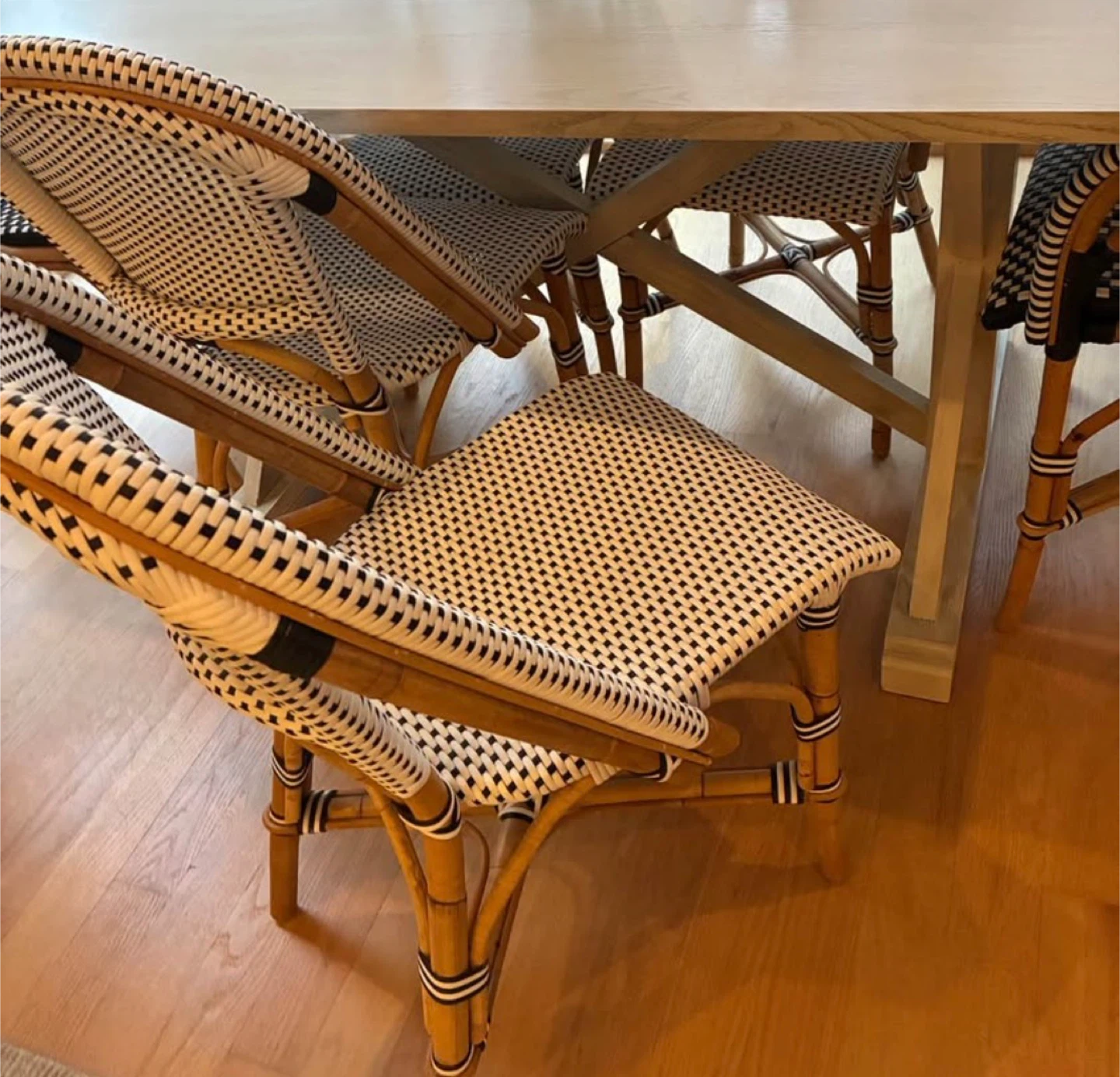Black and White Woven Bistro Chair - photo 2