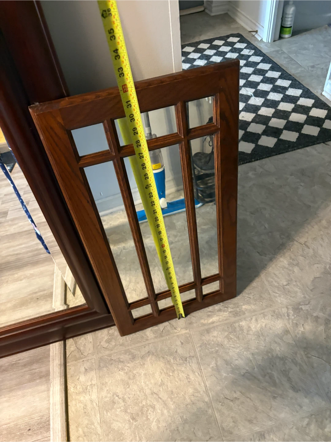 2 one small and one large Wooden Framed Mirror - photo 3