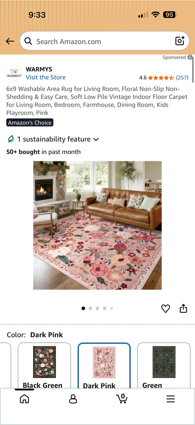 WARMYS 6x9 Washable Area Rug