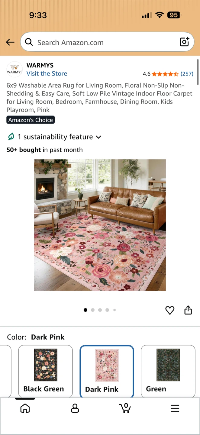 WARMYS 6x9 Washable Area Rug - photo 5