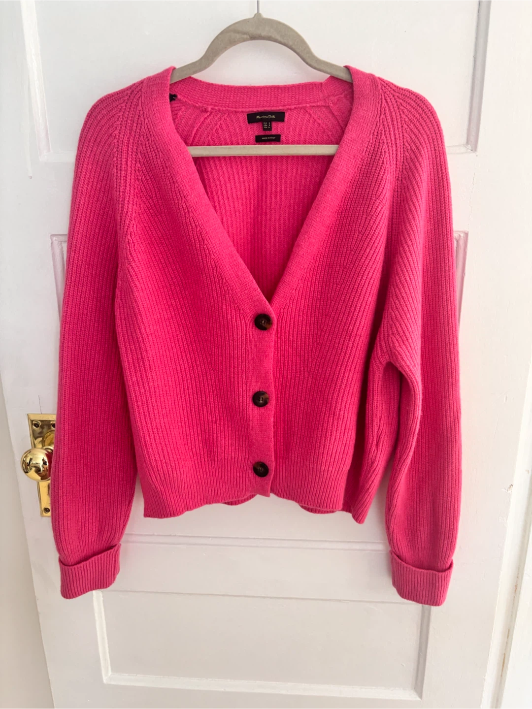 Massimo Dutti Pink Knit Cardigan
