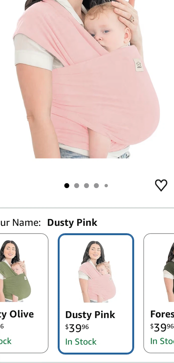 Dusty Pink Baby Wrap Carrier