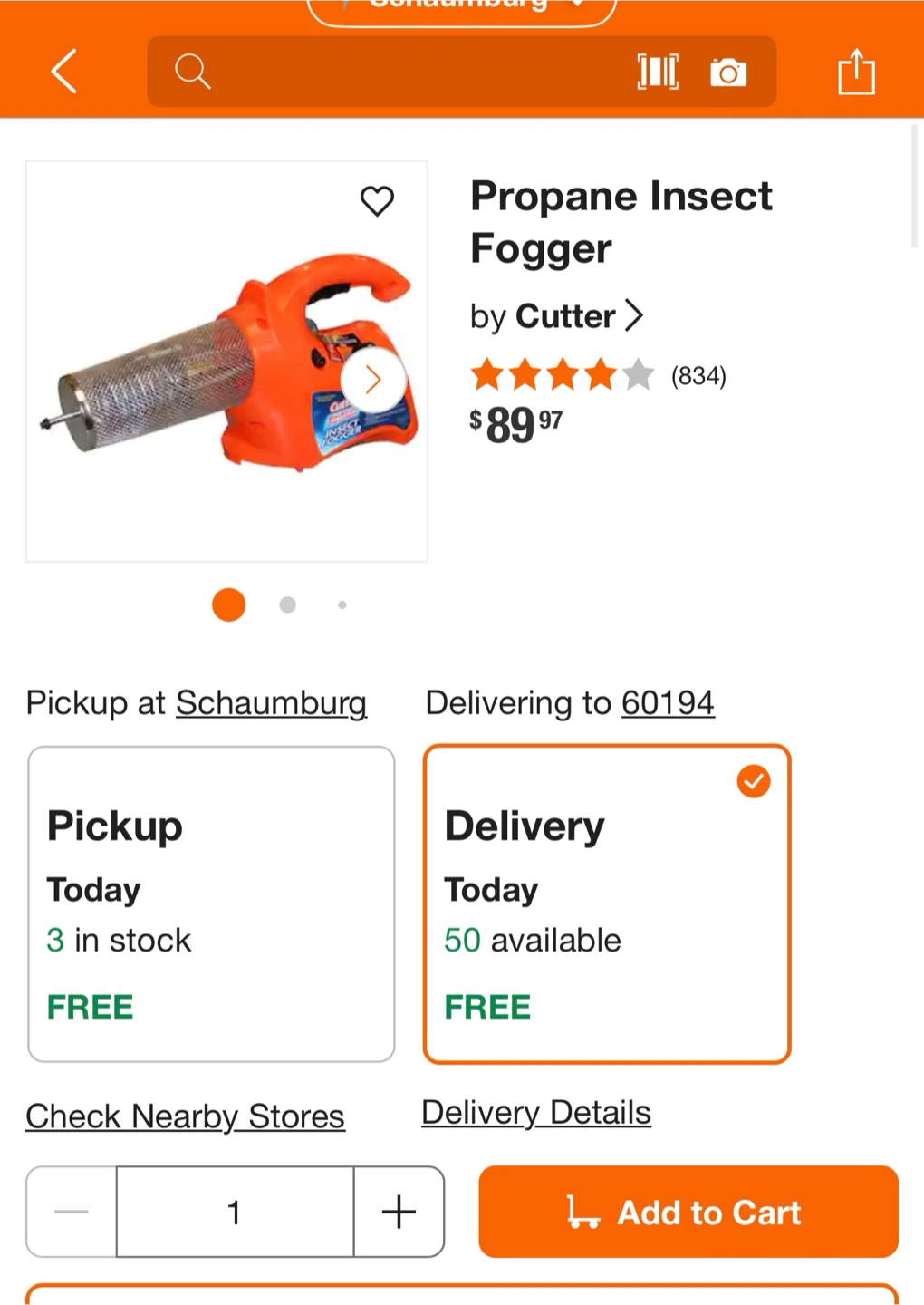 Cutter Backyard Bug Control Propane Insect Fogger