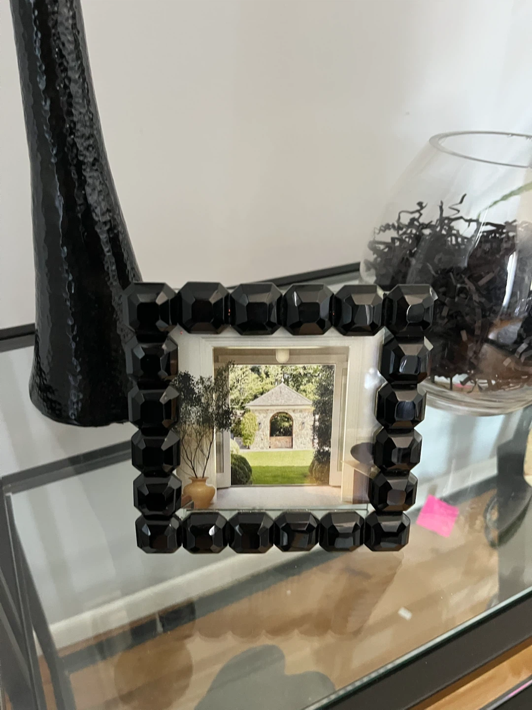 Black Faceted Jewel Picture Frame