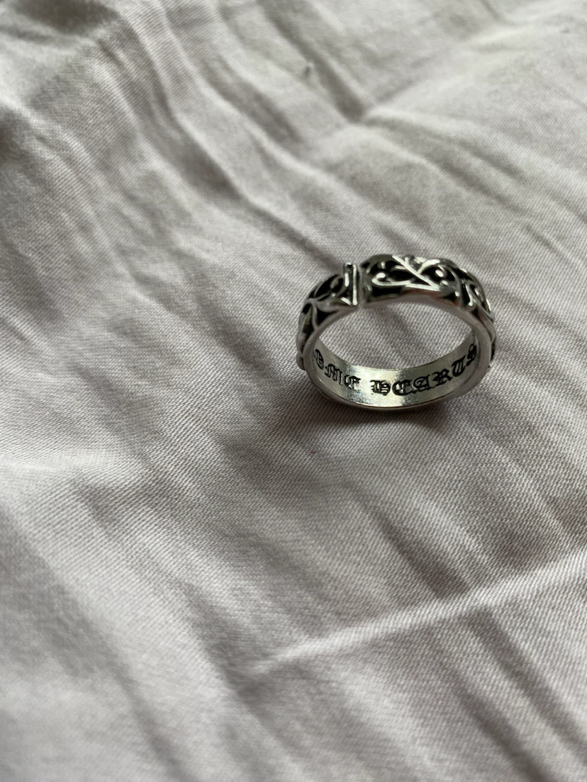 Chrome Hearts Silver Engraved Ring