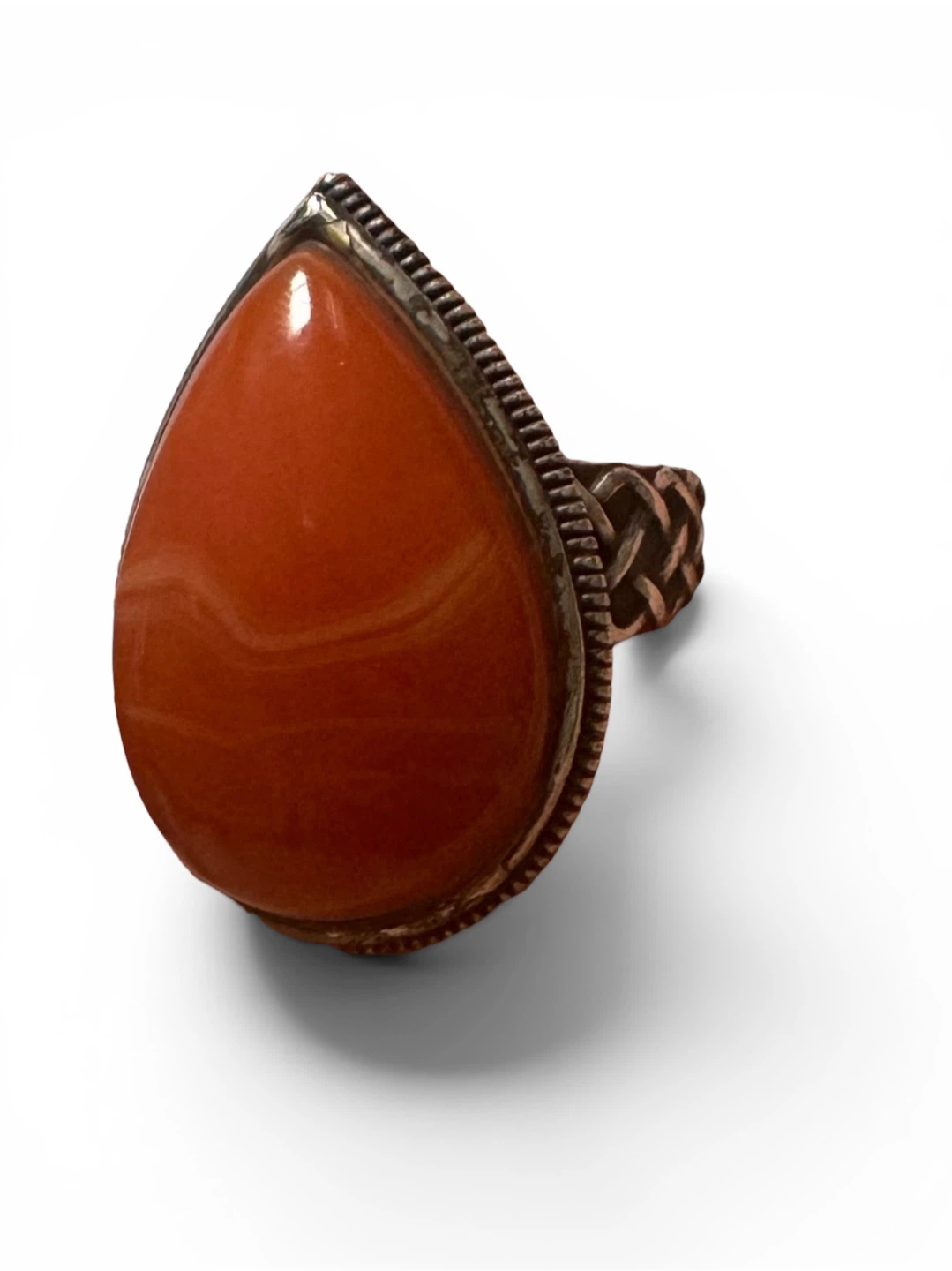 Vintage Carnelian Agate Silver Ring