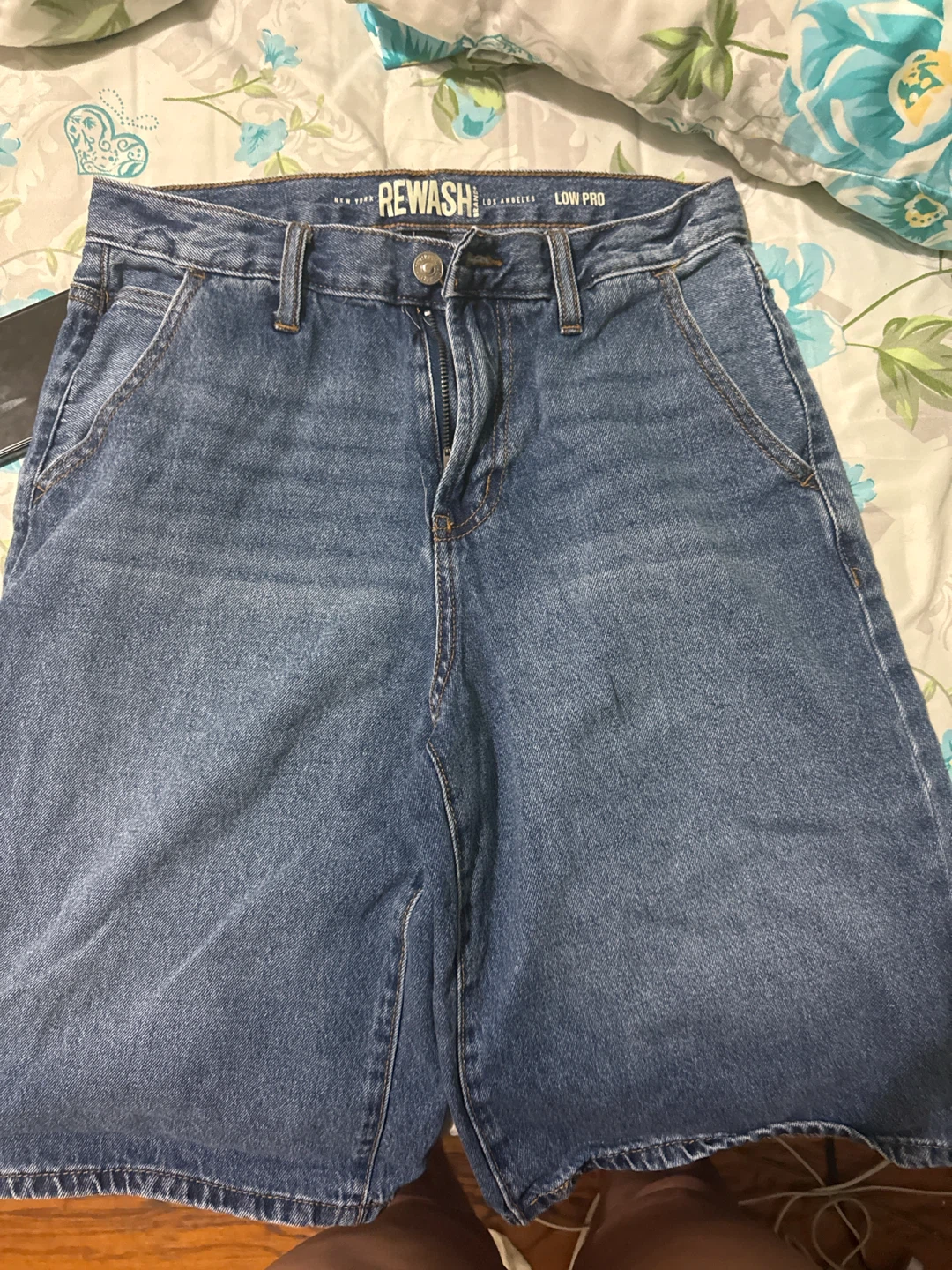 RE-WASH Low Pro Denim Shorts