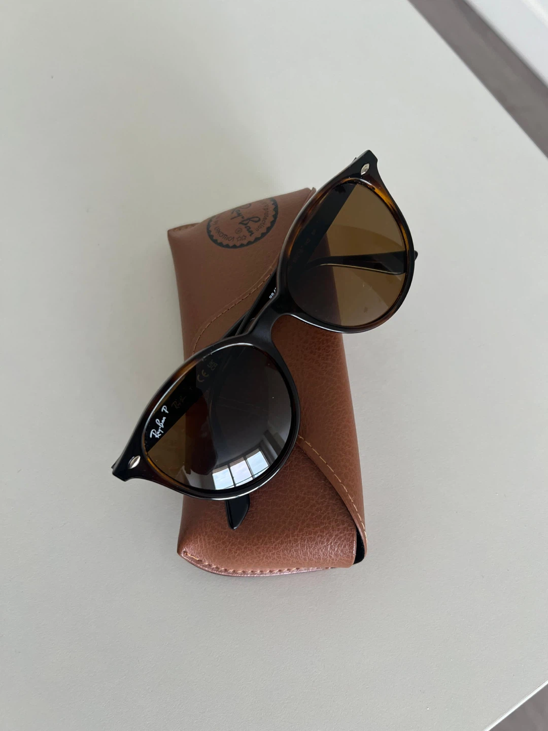Ray-Ban RB4305 Sunglasses Tortoise Frame Brown Polarized Lenses