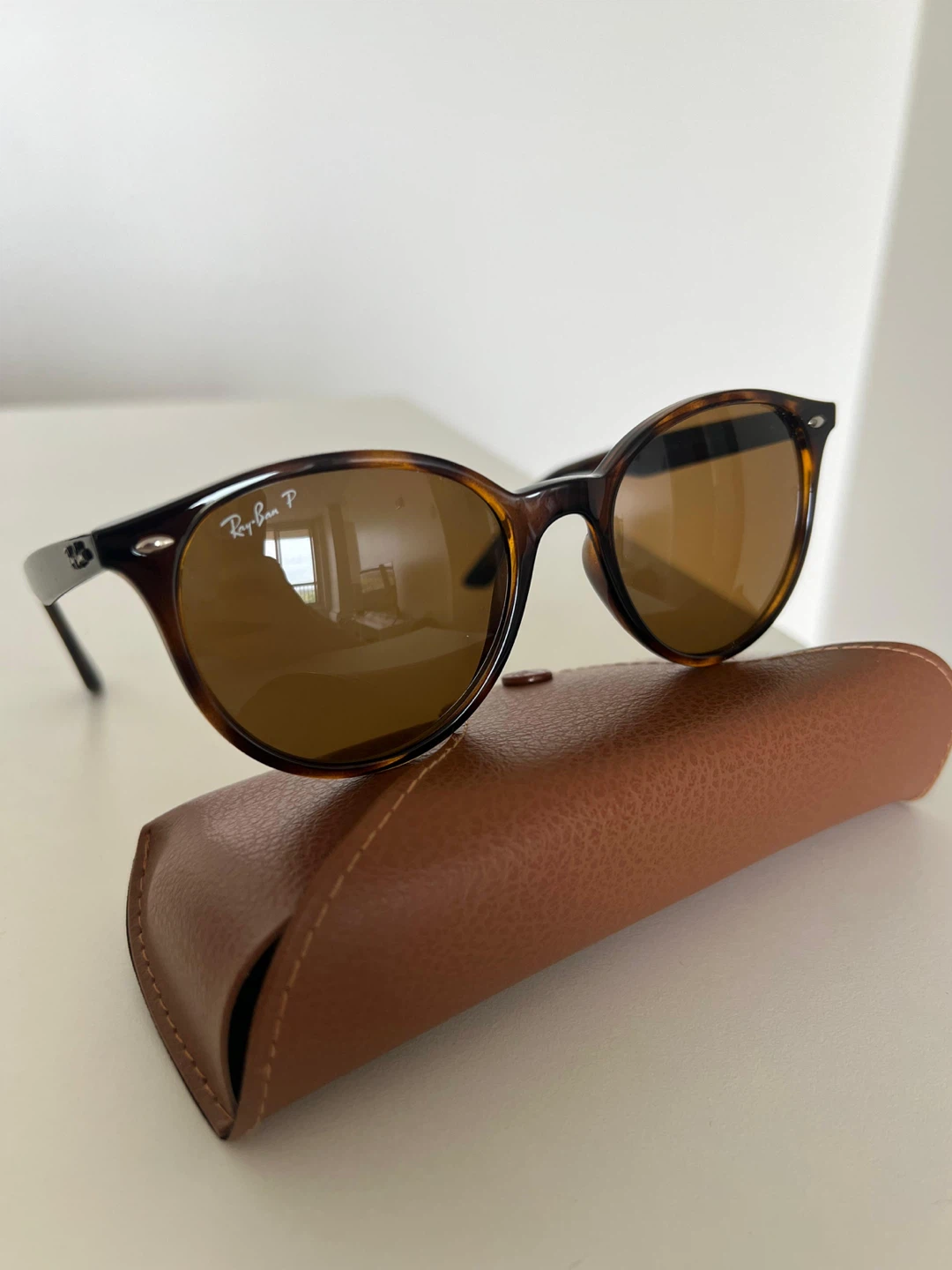 Ray-Ban RB4305 Sunglasses Tortoise Frame Brown Polarized Lenses - photo 2