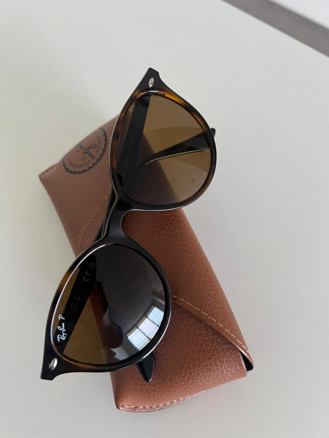 Ray-Ban RB4305 Sunglasses Tortoise Frame Brown Polarized Lenses - photo 3
