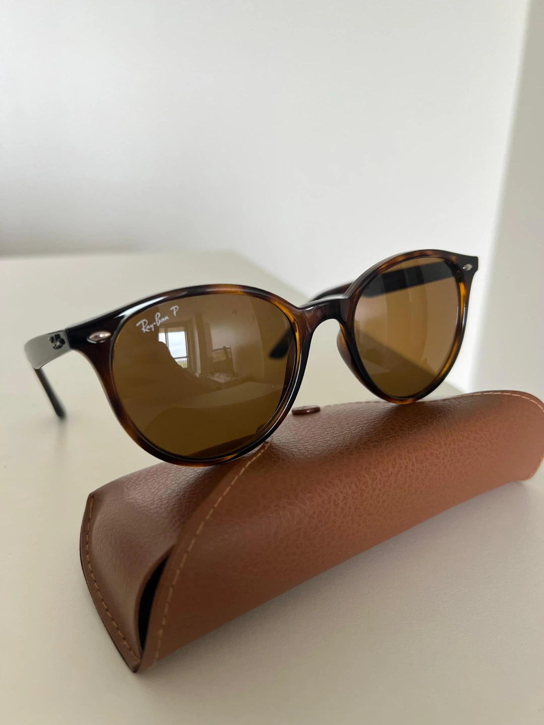 Ray-Ban RB4305 Sunglasses Tortoise Frame Brown Polarized Lenses - photo 4