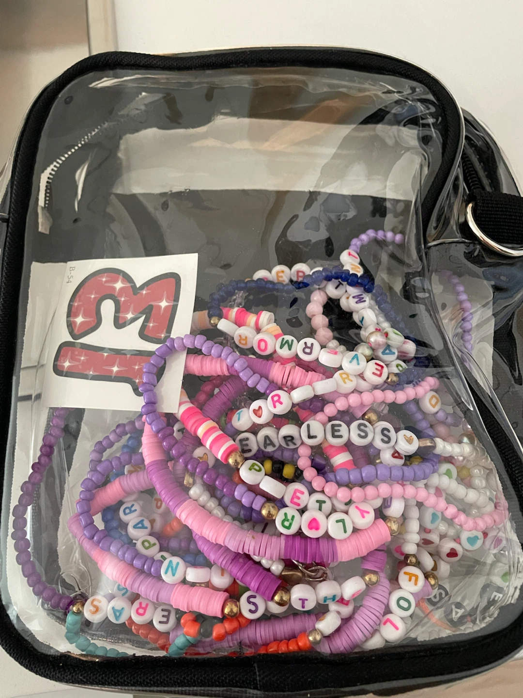 ERAS TOUR BAG WITH FRIENDSHIP BRACELETS