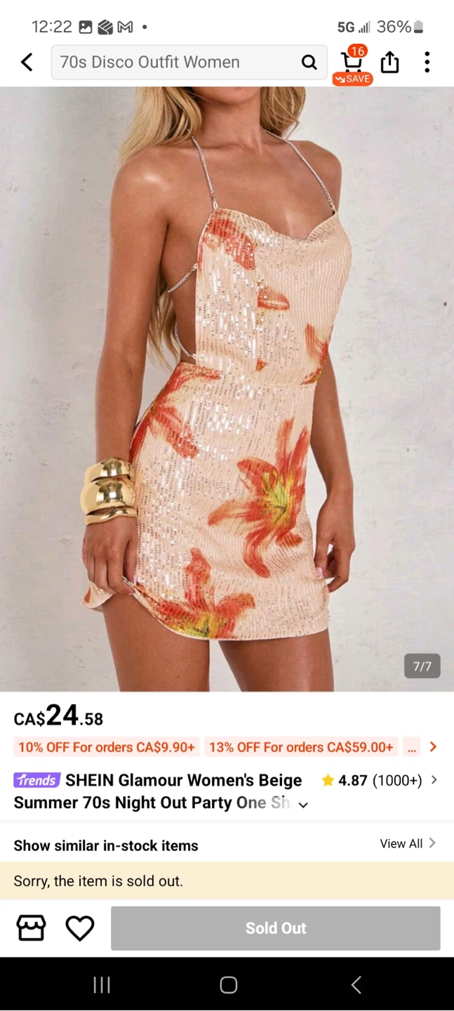 Glamour Women's Sequin Party Dress NEW