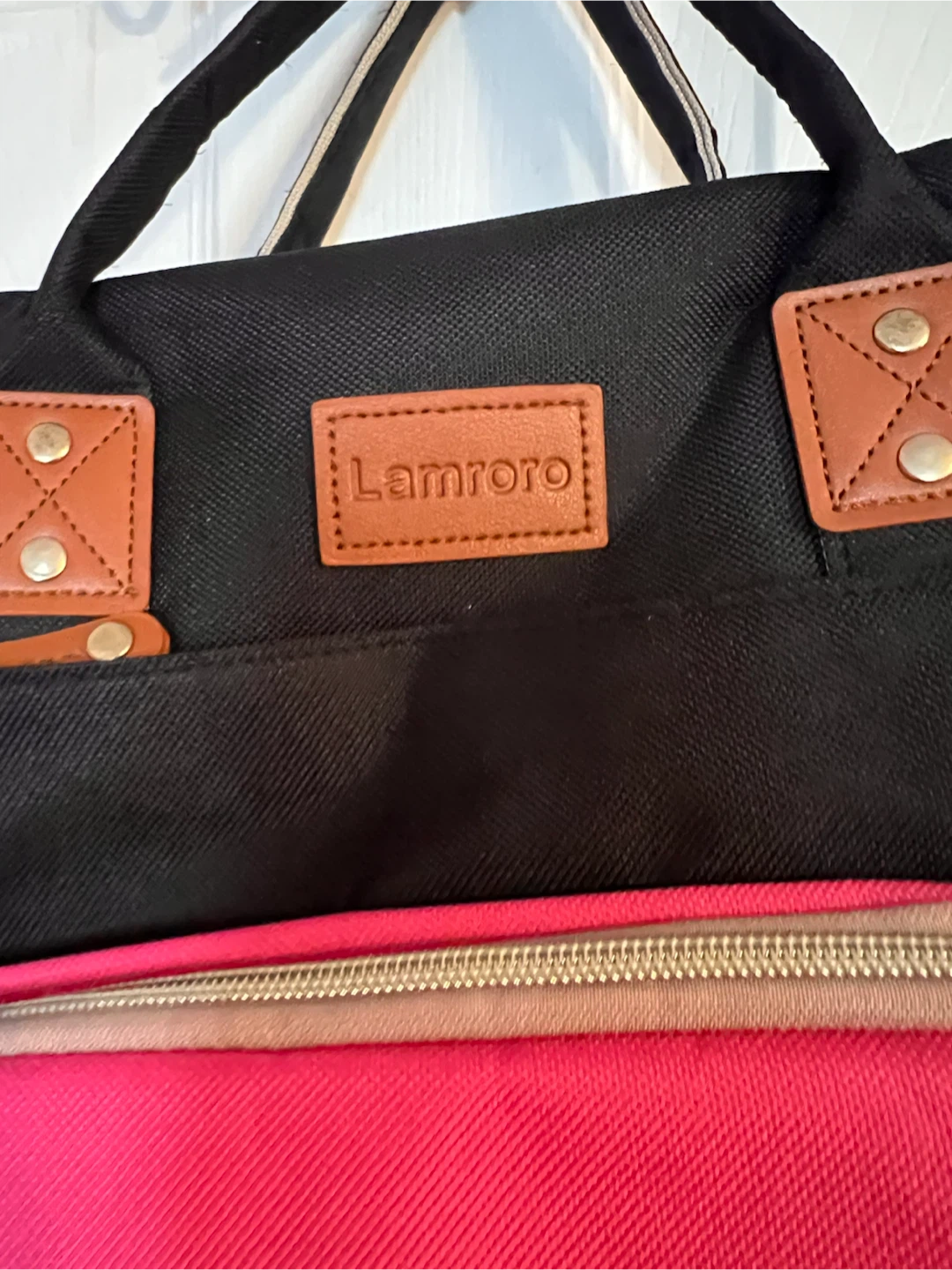 Lamroro Diaper Bag Backpack - Black/Pink Mickey Mouse Design - photo 2