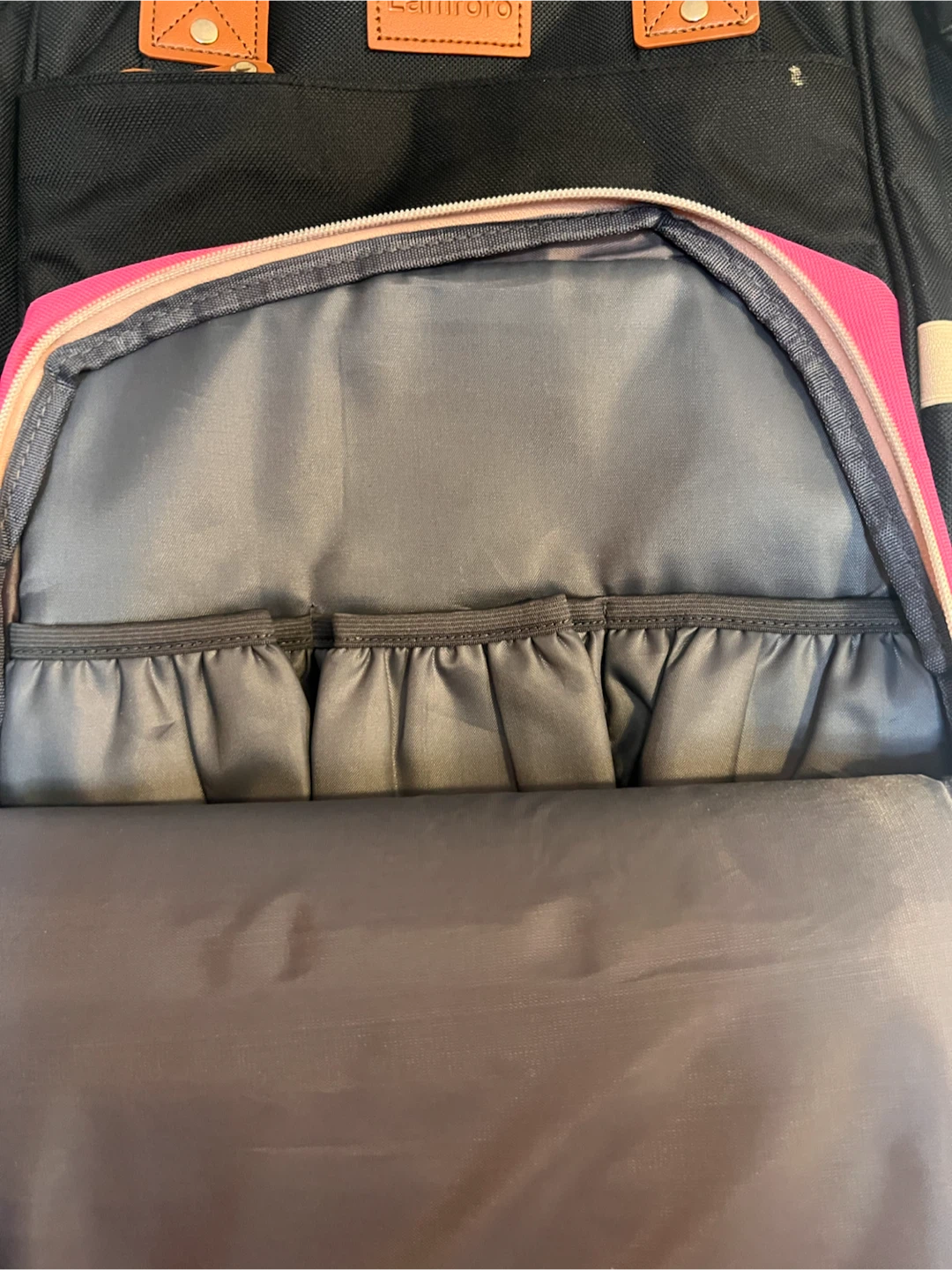Lamroro Diaper Bag Backpack - Black/Pink Mickey Mouse Design - photo 5