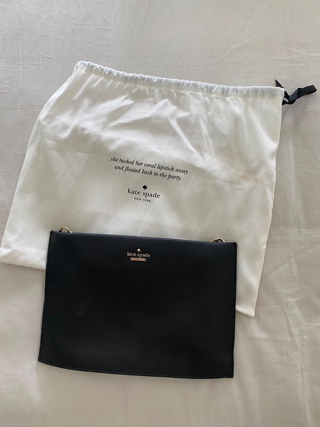 Kate Spade Black Clutch with Chain