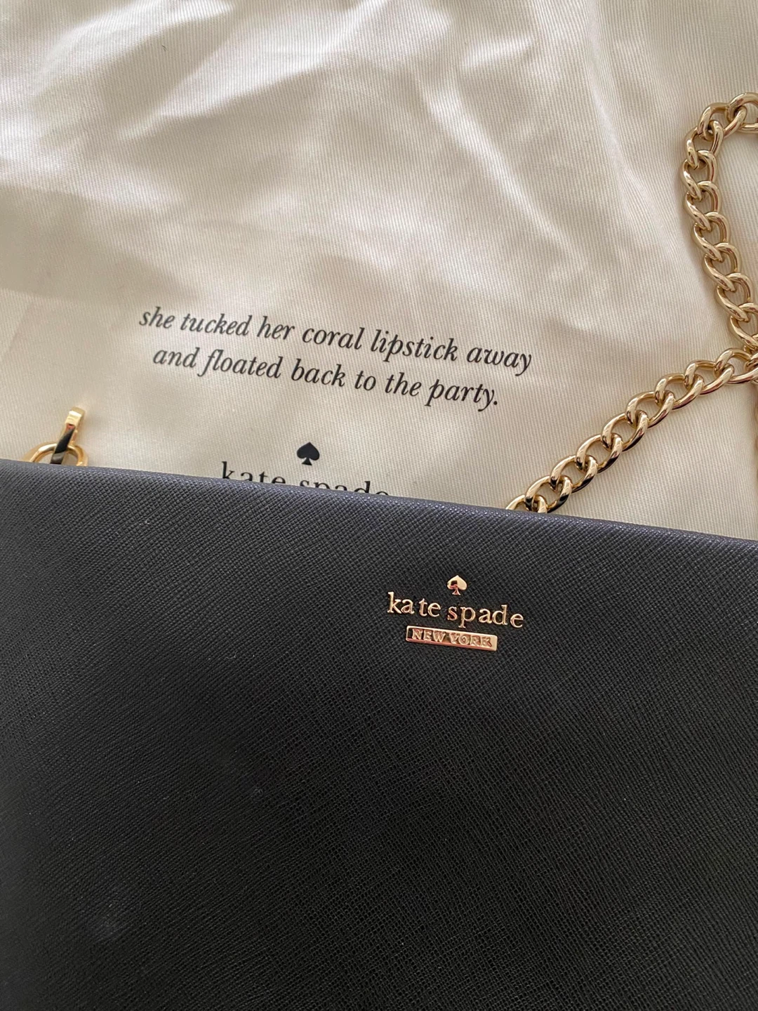 Kate Spade Black Clutch with Chain - photo 2