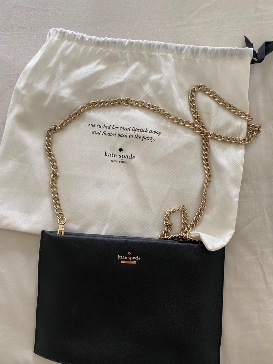 Kate Spade Black Clutch with Chain - photo 3