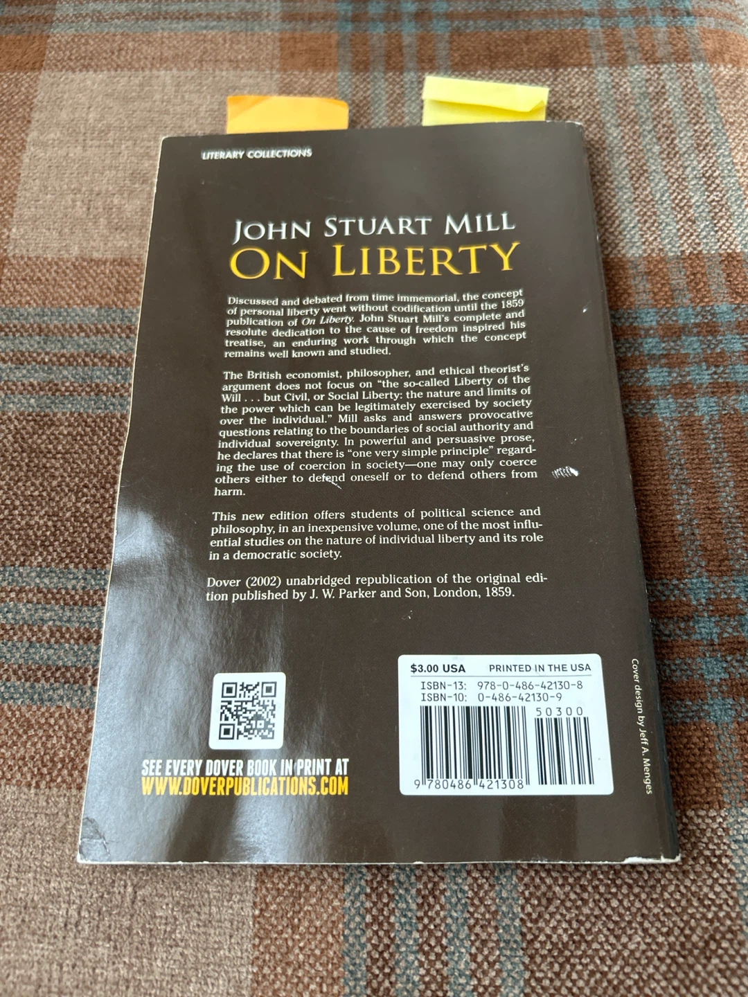 John Stuart Mill On Liberty - Dover Thrift Editions - photo 2
